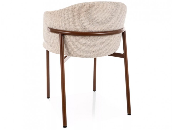 Osaka D étkezőszék dió láb világos bézs Tap. 255