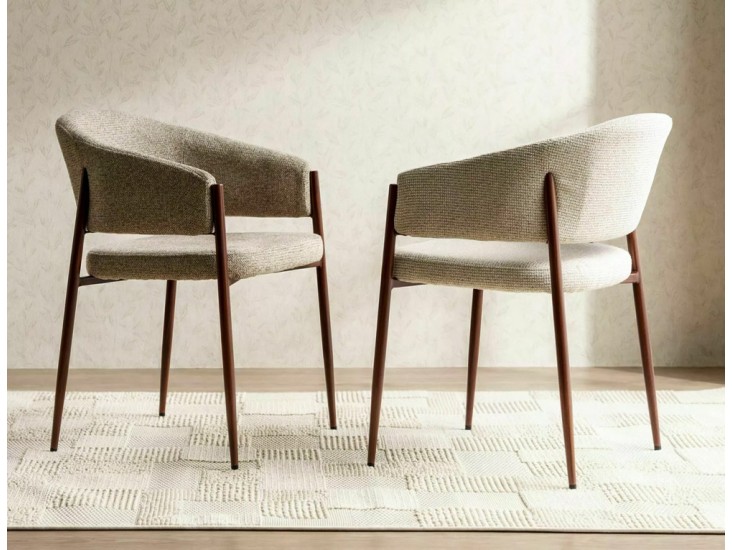 Akita D étkezőszék dió láb világos bézs Tap. 255