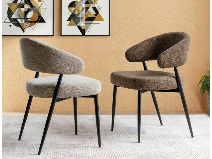 Lucio Noelle étkező szék fekete láb/ capuccino 45