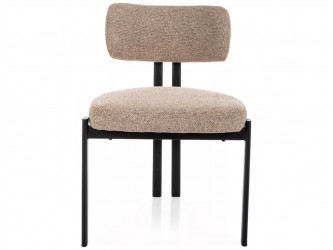 Misaki étkezőszék fekete láb bézs Tap. 253