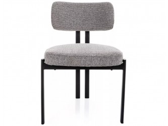 Misaki étkezőszék fekete láb szürke Tap. 254