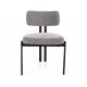 Misaki étkezőszék fekete láb szürke Tap. 254