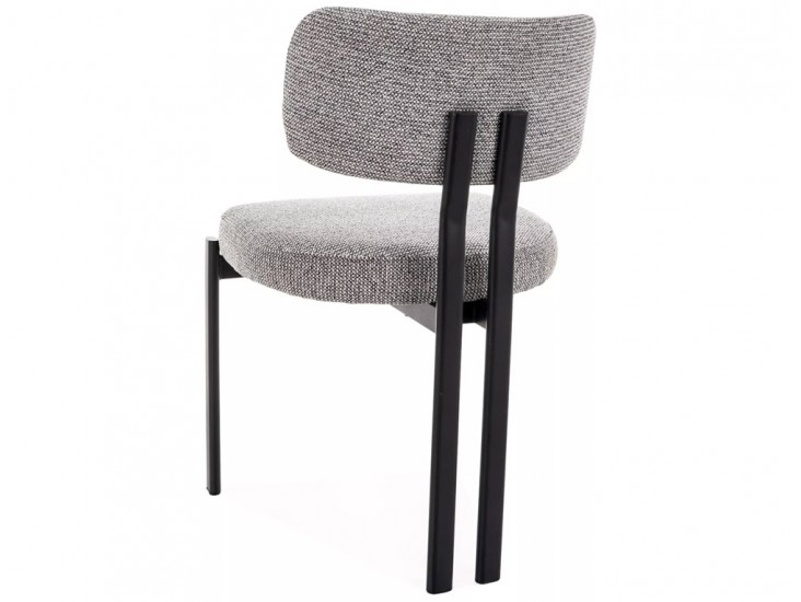 Misaki étkezőszék fekete láb szürke Tap. 254