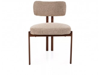 Misaki D étkezőszék dió láb bézs Tap. 253