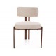 Misaki D étkezőszék dió láb világos bézs Tap. 255