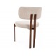 Misaki D étkezőszék dió láb világos bézs Tap. 255