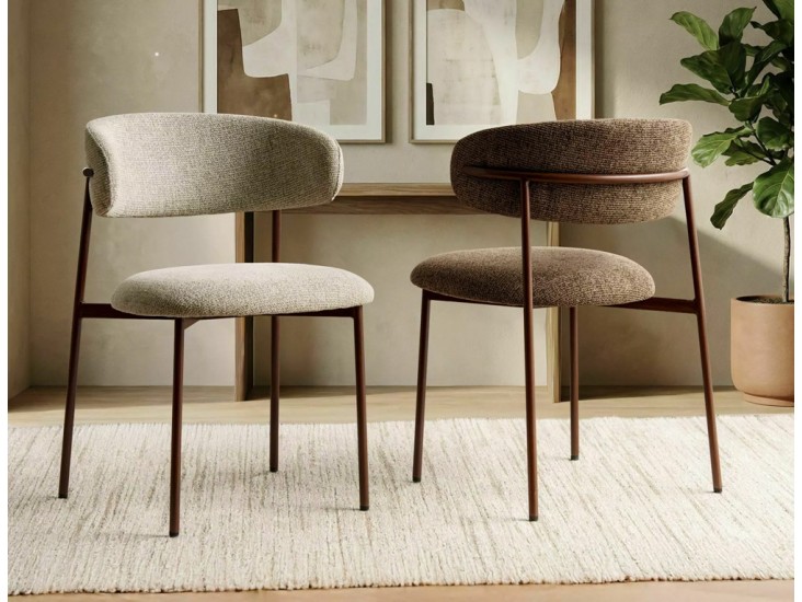 Elton D Noelle étkezőszék dió láb bézs 30