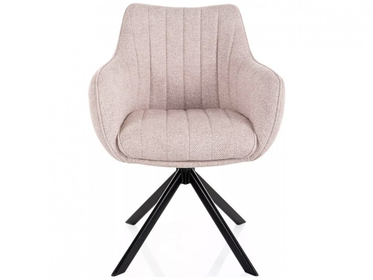 Azalia Leo étkezőszék fekete láb világos bézs 23