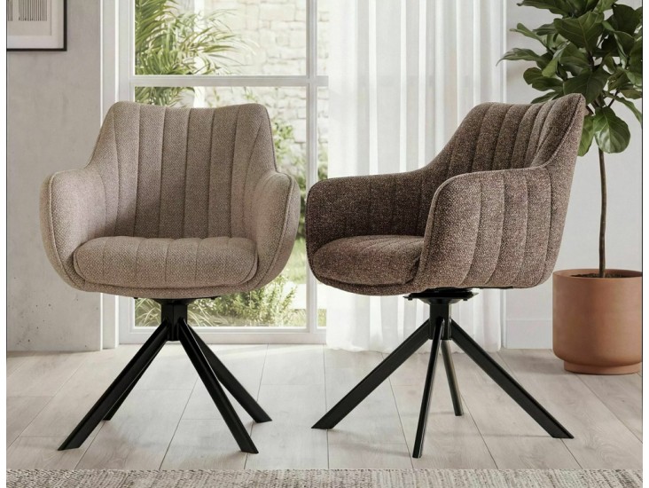 Azalia Leo étkezőszék fekete láb világos bézs 23