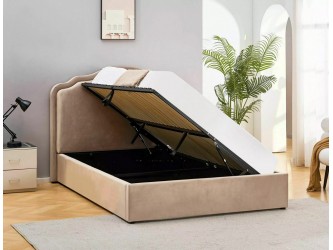 Florencja Velvet 160*200 franciaágy sötét bézs Bluvel Tap. 40