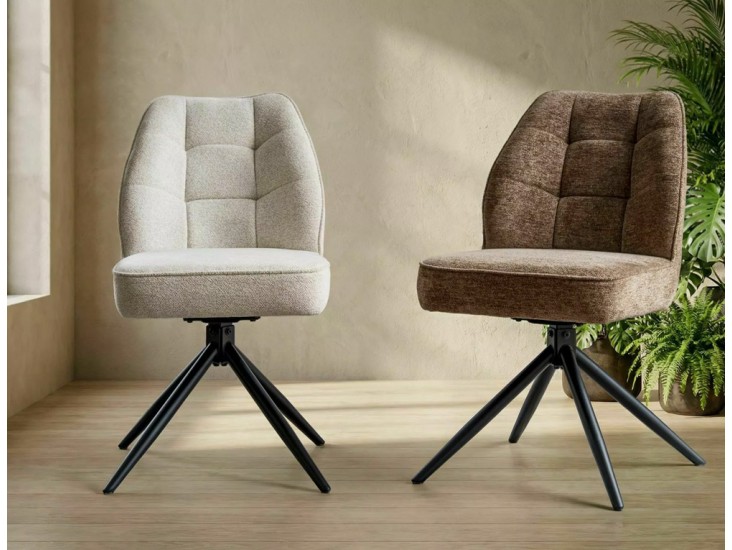 John Raven étkezőszék fekete láb bézs 22