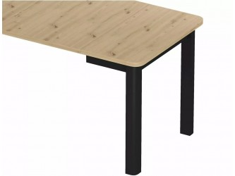 Oskar 80(200)*80 bővíthető étkező asztal artisan tölgy/fekete