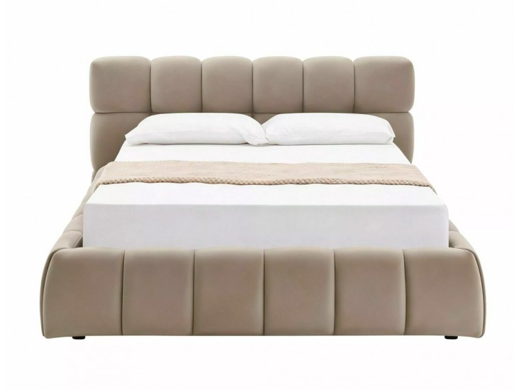 Parma Velvet 140*200 franciaágy sötét bézs Bluvel Tap. 40