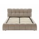 Parma Velvet 140*200 franciaágy sötét bézs Bluvel Tap. 40