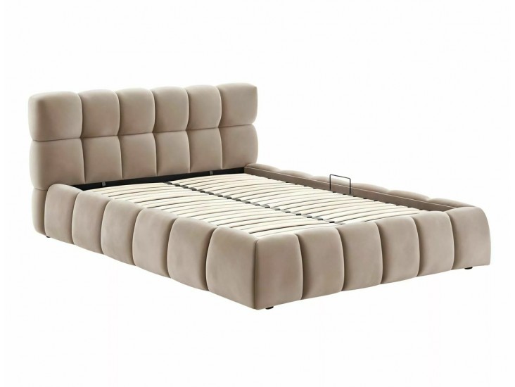 Parma Velvet 140*200 franciaágy sötét bézs Bluvel Tap. 40