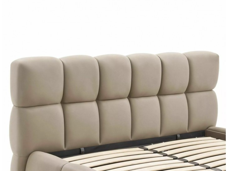 Parma Velvet 140*200 franciaágy sötét bézs Bluvel Tap. 40
