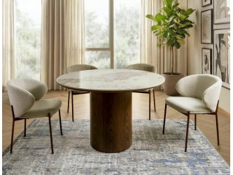 Rondo Fi120 étkező asztal pandoro fehér/ dió