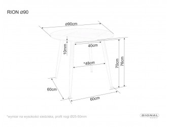 Rion Fi90 étkező asztal travertin/kasmír láb travertin