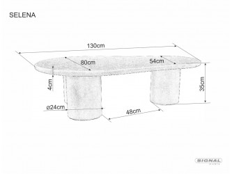 Selena 130*80 asztalka ekrü