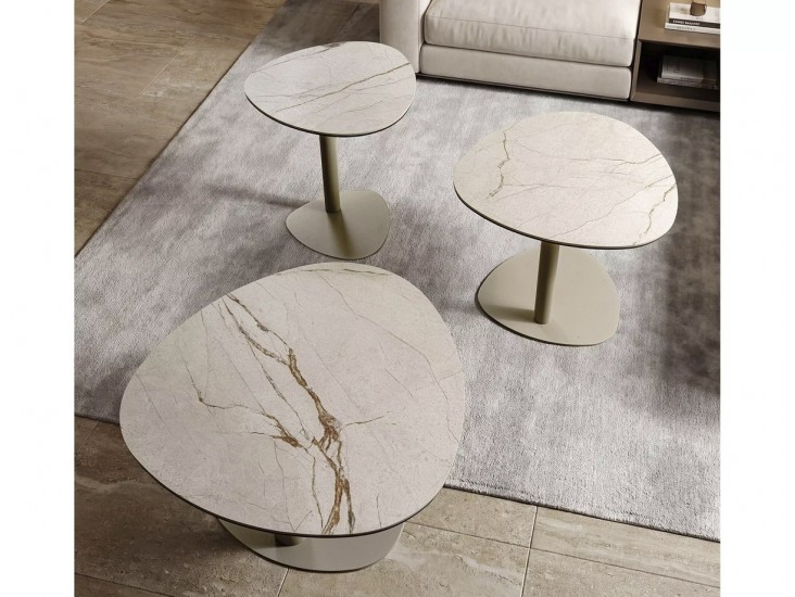 Ciao B Ceramic 58*58 asztalka Amazonia bézs/ kasmír