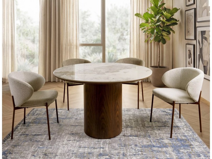 Kioto D étkezőszék dió láb világos bézs Tap. 255