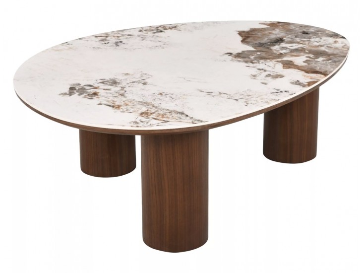 Adelis 110*80 asztalka Pandoro fehér/ dió