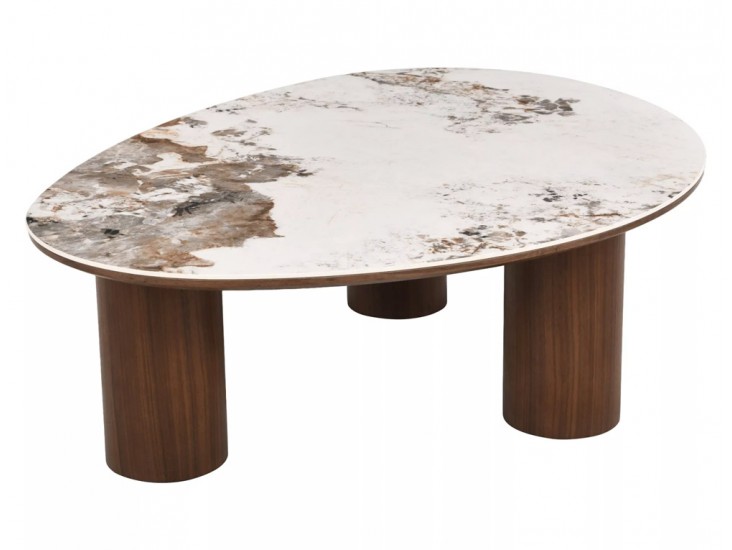 Adelis 110*80 asztalka Pandoro fehér/ dió