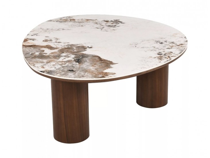 Adelis 110*80 asztalka Pandoro fehér/ dió