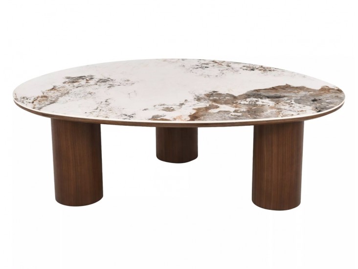 Adelis 110*80 asztalka Pandoro fehér/ dió