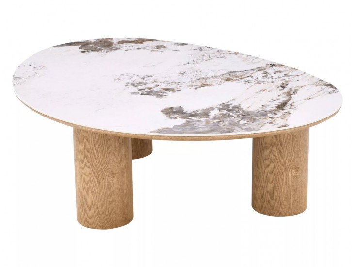 Adelis 110*80 asztalka Pandoro fehér/ tölgy