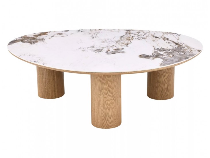 Adelis 110*80 asztalka Pandoro fehér/ tölgy