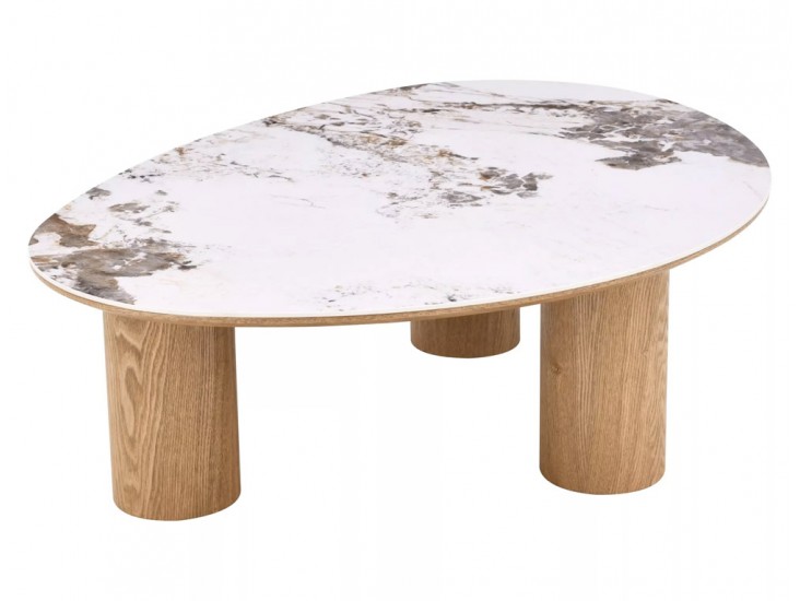 Adelis 110*80 asztalka Pandoro fehér/ tölgy