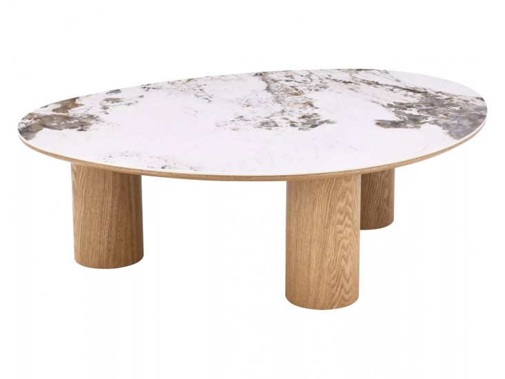 Adelis 110*80 asztalka Pandoro fehér/ tölgy