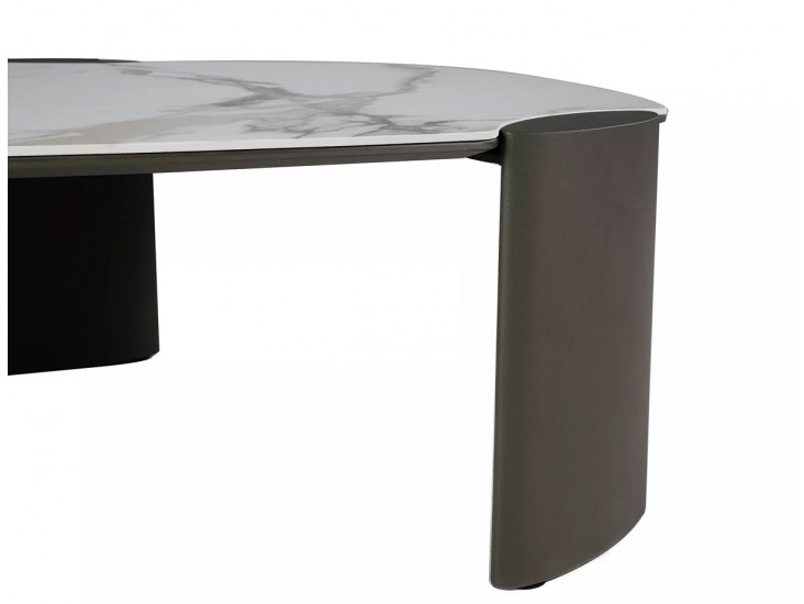 Adoro B Ceramic 105*65 asztalka Amber fehér/ réz