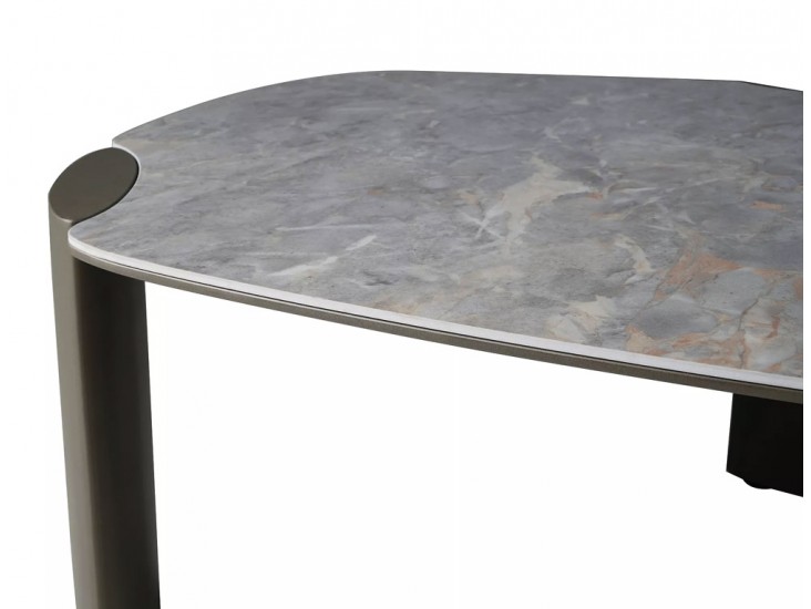 Adoro A Ceramic 118*75 asztalka Grigio szürke/ réz