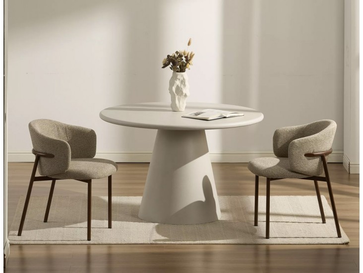 Osaka D étkezőszék dió láb világos bézs Tap. 255