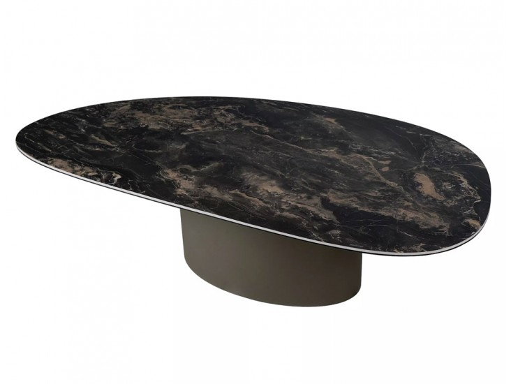 Bello A Ceramic 140*80 asztalka Vulkán fekete/ réz