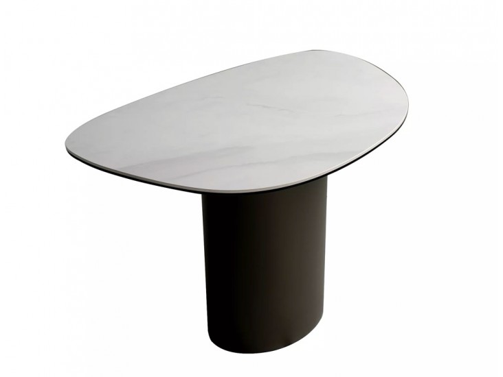 Bello B Ceramic 75*50 asztalka Nature Claud fehér/ réz