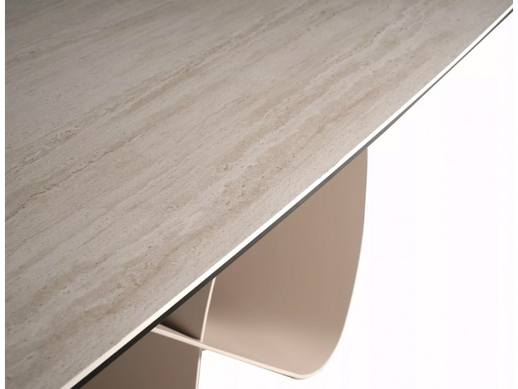 Infinity Ceramic 160(240)*95 bővíthető étkező asztal travertin bézs/ kasmír