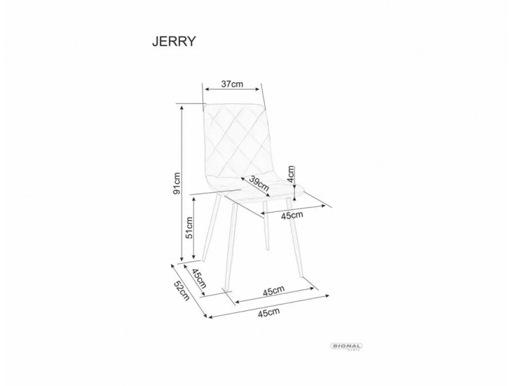Jerry Brego étkező szék kasmír láb/ bézs 34