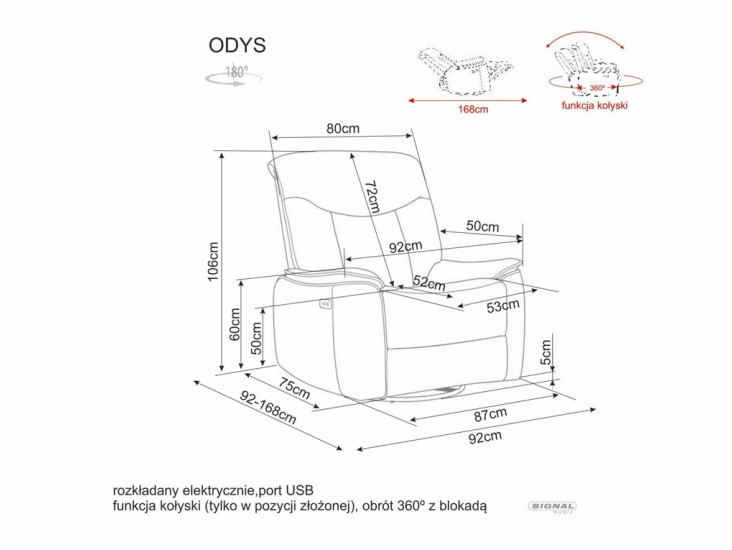 Odys Raven nyitható fotel szürke 07