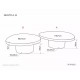 Gusto B Ceramic 98*73 asztalka Patagonia barna/ réz