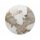 Alzano Ceramic 120 kör étkező asztal Pandoro fehér/ tölgy