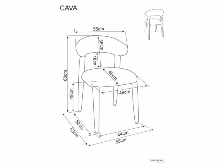 Cava étkezőszék bézs láb Tap. 253