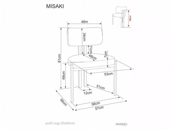 Misaki étkezőszék fekete láb szürke Tap. 254
