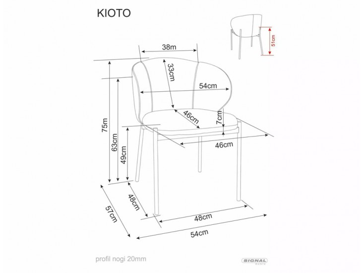 Kioto D étkezőszék dió láb világos bézs Tap. 255
