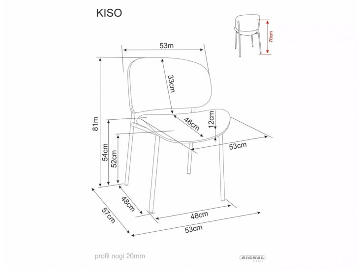 Kiso Noelle étkező szék kasmír láb/ sötét bézs 33
