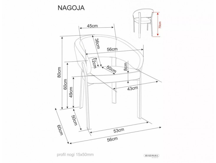 Nagoja D étkezőszék dió láb világos bézs Tap. 255