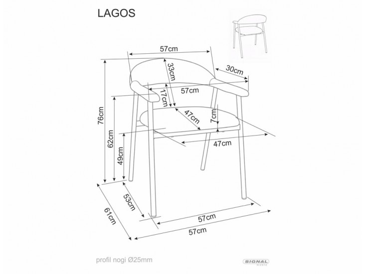 Lagos D Raven étkezőszék tölgy láb Latte 34