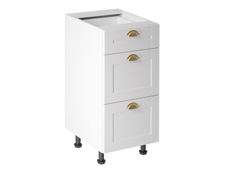 Linea fehér konyha D40S3 - alsó 400-as 4 fiókos szekrény Linea fehér konyha D40S3 - alsó 400-as 4 fiókos szekrény